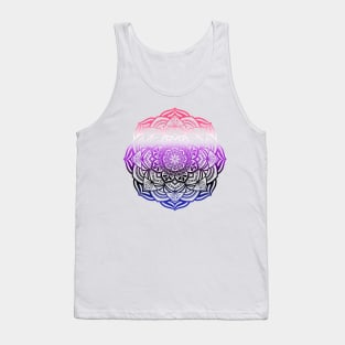 Gradient Genderfluid Pride Mandala Tank Top